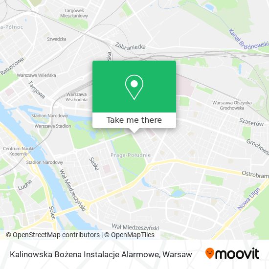 Карта Kalinowska Bożena Instalacje Alarmowe