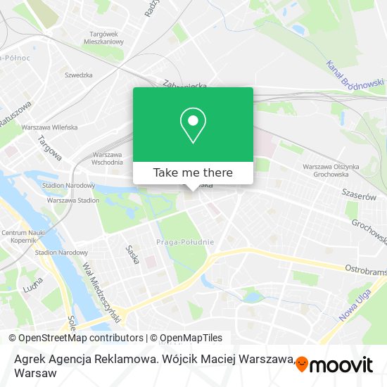 Agrek Agencja Reklamowa. Wójcik Maciej Warszawa map