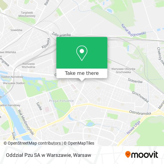 Oddział Pzu SA w Warszawie map