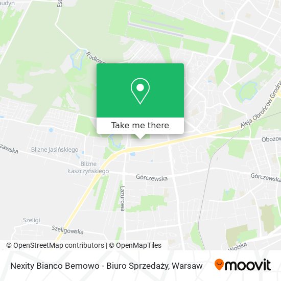 Nexity Bianco Bemowo - Biuro Sprzedaży map