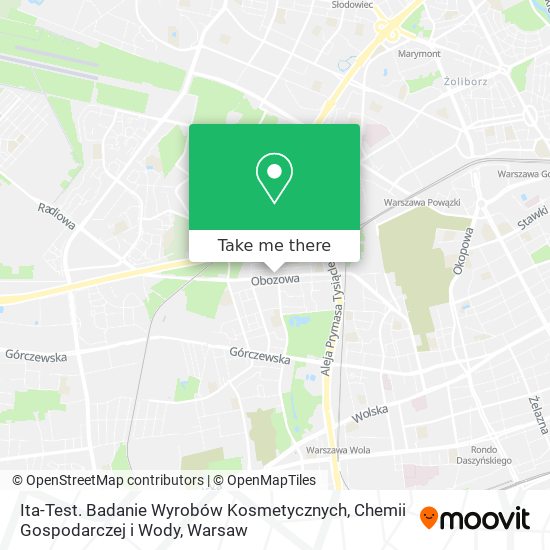 Ita-Test. Badanie Wyrobów Kosmetycznych, Chemii Gospodarczej i Wody map