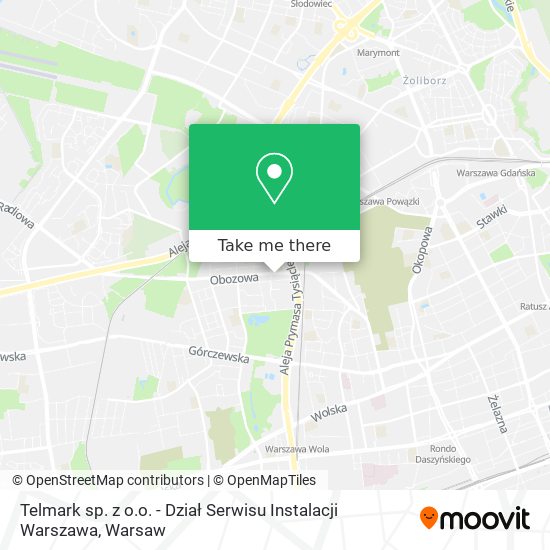 Telmark sp. z o.o. - Dział Serwisu Instalacji Warszawa map