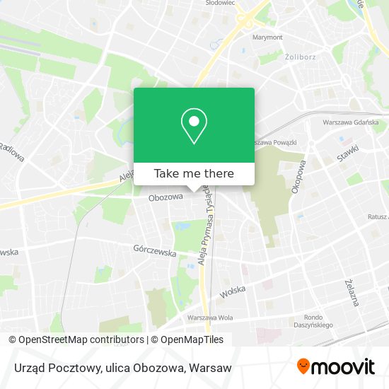 Urząd Pocztowy, ulica Obozowa map