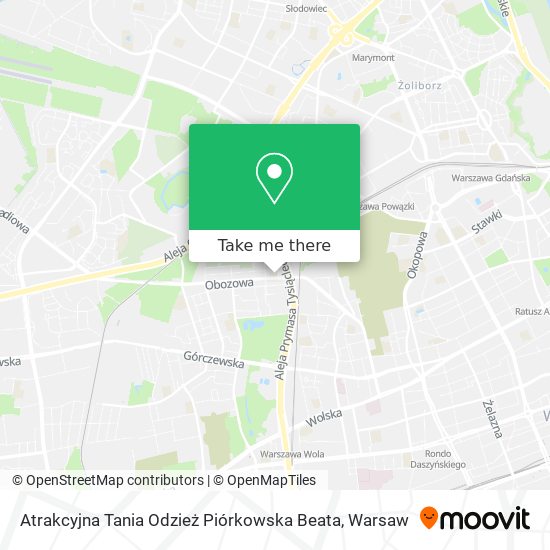 Atrakcyjna Tania Odzież Piórkowska Beata map