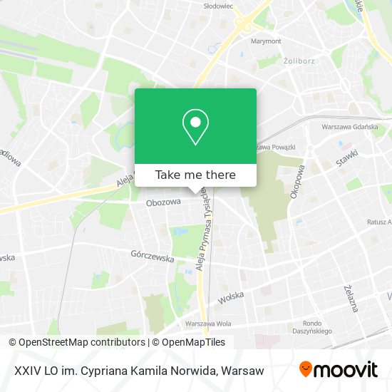 XXIV LO im. Cypriana Kamila Norwida map