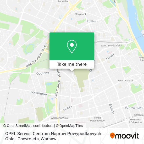 OPEL Serwis. Centrum Napraw Powypadkowych Opla i Chevroleta map