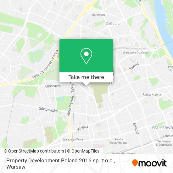 Карта Property Development Poland 2016 sp. z o.o.