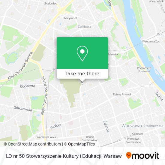 LO nr 50 Stowarzyszenie Kultury i Edukacji map