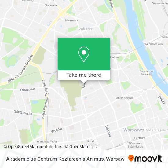 Карта Akademickie Centrum Kształcenia Animus