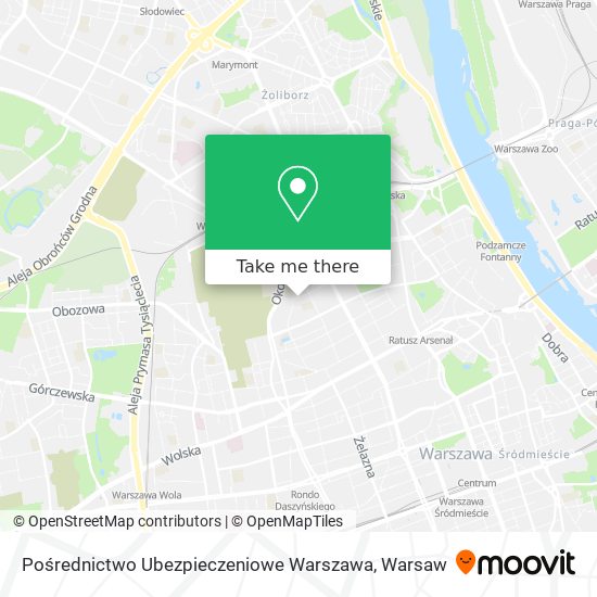 Pośrednictwo Ubezpieczeniowe Warszawa map