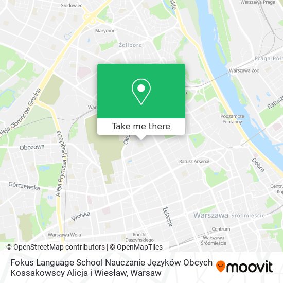 Fokus Language School Nauczanie Języków Obcych Kossakowscy Alicja i Wiesław map