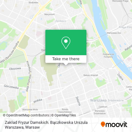 Zakład Fryzur Damskich. Bączkowska Urszula Warszawa map