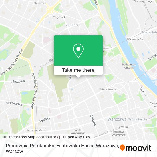 Pracownia Perukarska. Filutowska Hanna Warszawa map