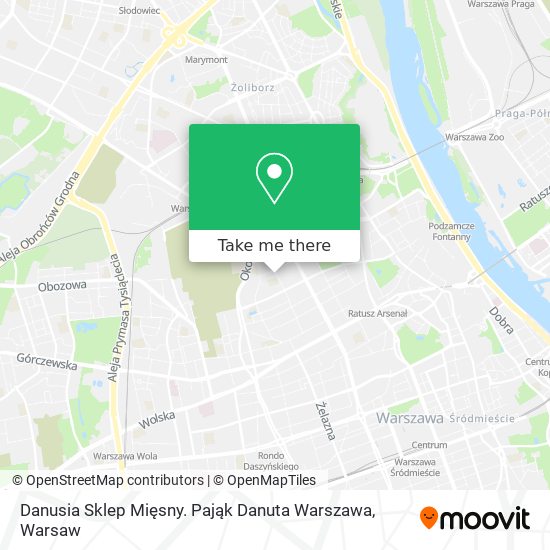 Danusia Sklep Mięsny. Pająk Danuta Warszawa map