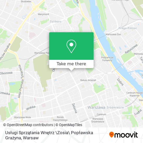 Usługi Sprzątania Wnętrz \Zosia\ Popławska Grażyna map