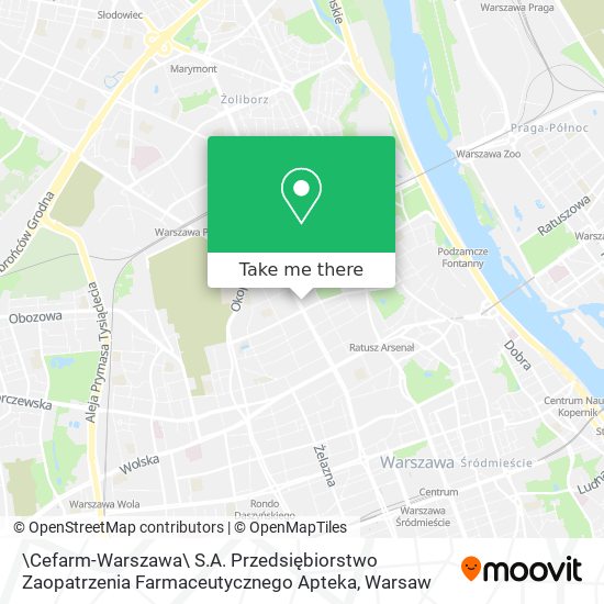 \Cefarm-Warszawa\ S.A. Przedsiębiorstwo Zaopatrzenia Farmaceutycznego Apteka map