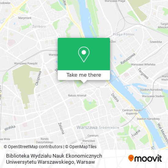 Biblioteka Wydziału Nauk Ekonomicznych Uniwersytetu Warszawskiego map