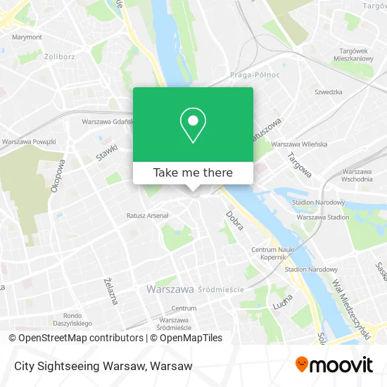 Карта City Sightseeing Warsaw
