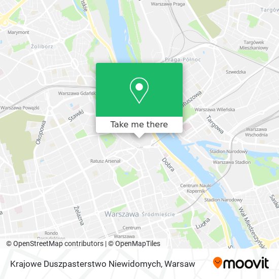 Карта Krajowe Duszpasterstwo Niewidomych