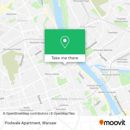 Podwale Apartment map