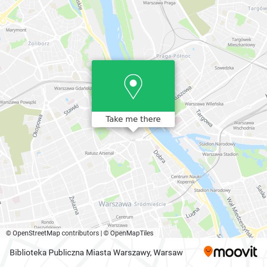 Карта Biblioteka Publiczna Miasta Warszawy