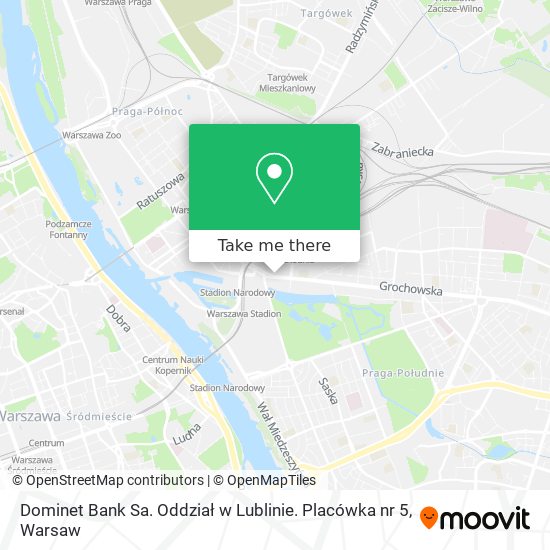 Dominet Bank Sa. Oddział w Lublinie. Placówka nr 5 map