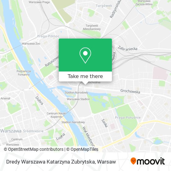 Dredy Warszawa Katarzyna Zubrytska map