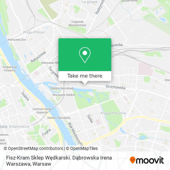 Fisz-Kram Sklep Wędkarski. Dąbrowska Irena Warszawa map