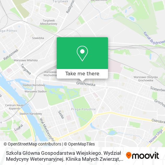 Szkoła Główna Gospodarstwa Wiejskiego. Wydział Medycyny Weterynaryjnej. Klinika Małych Zwierząt map