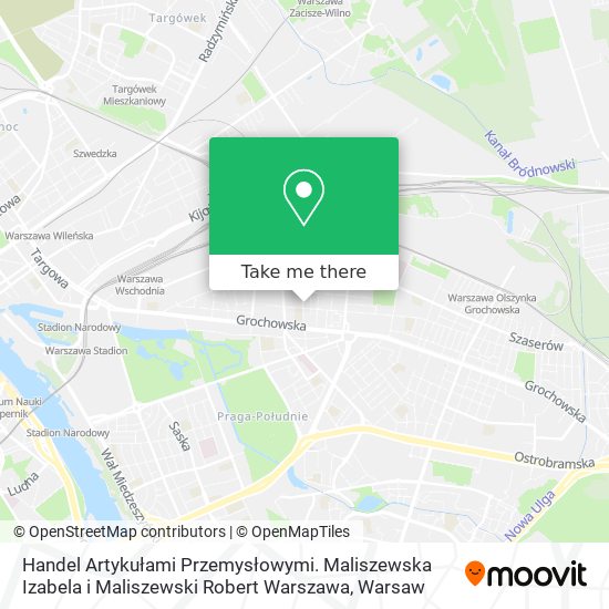 Handel Artykułami Przemysłowymi. Maliszewska Izabela i Maliszewski Robert Warszawa map