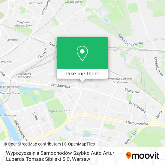 Карта Wypozyczalnia Samochodów Szybko Auto Artur Luberda Tomasz Sibilski S C