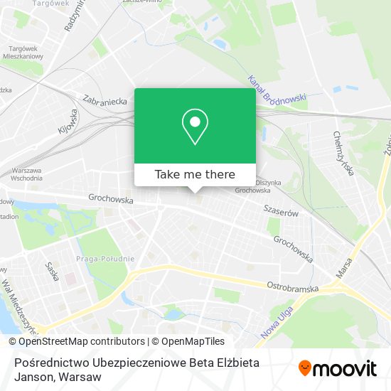 Pośrednictwo Ubezpieczeniowe Beta Elżbieta Janson map