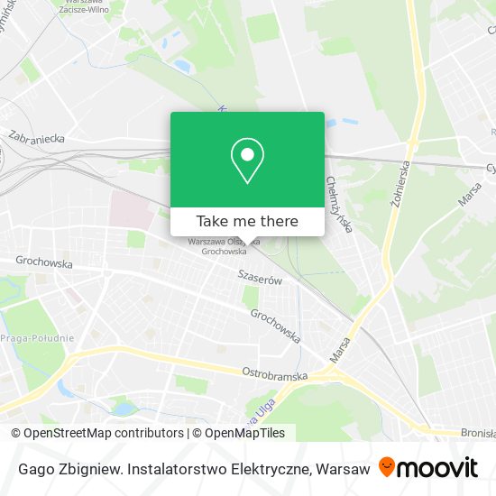 Gago Zbigniew. Instalatorstwo Elektryczne map