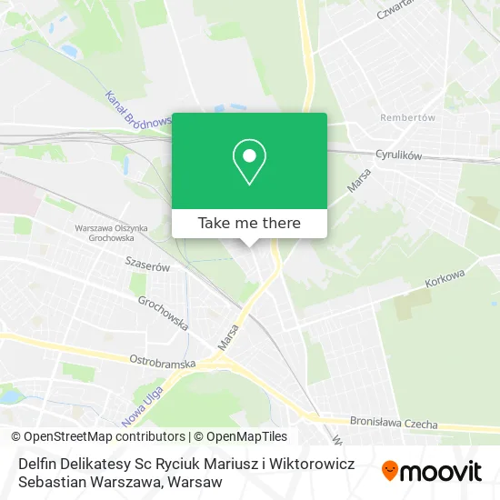 Карта Delfin Delikatesy Sc Ryciuk Mariusz i Wiktorowicz Sebastian Warszawa