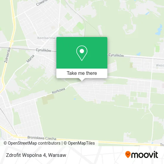 Zdrofit Wspolna 4 map
