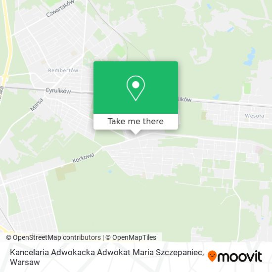 Kancelaria Adwokacka Adwokat Maria Szczepaniec map