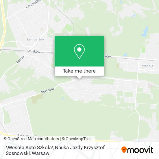 \Wesoła Auto Szkoła\ Nauka Jazdy Krzysztof Sosnowski map