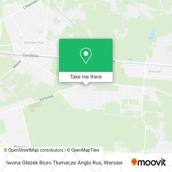 Iwona Głazek Biuro Tłumacze Anglo Rus map