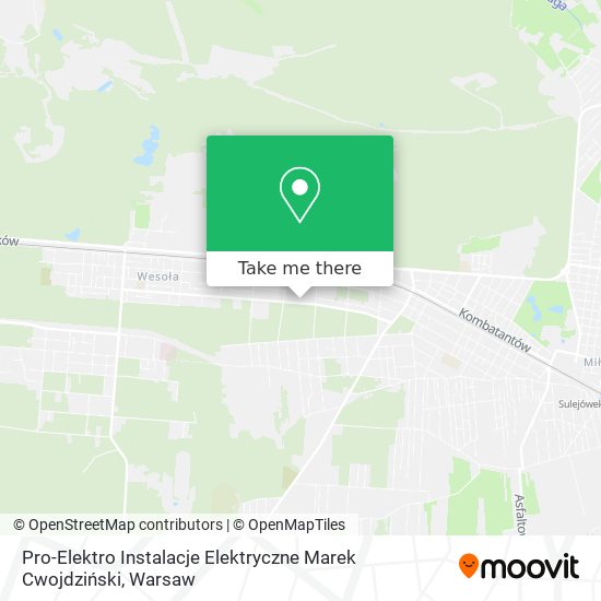 Pro-Elektro Instalacje Elektryczne Marek Cwojdziński map