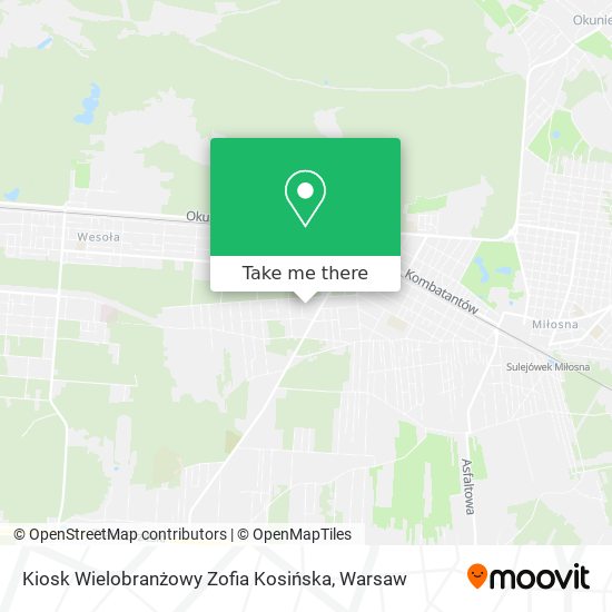 Kiosk Wielobranżowy Zofia Kosińska map