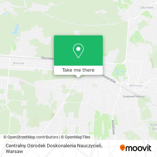 Centralny Ośrodek Doskonalenia Nauczycieli map