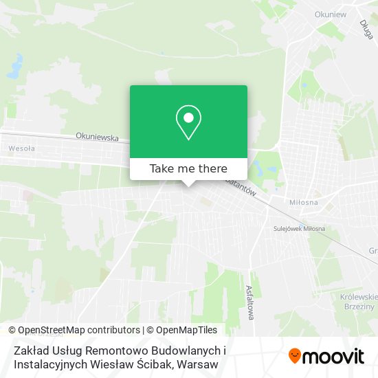 Zakład Usług Remontowo Budowlanych i Instalacyjnych Wiesław Ścibak map