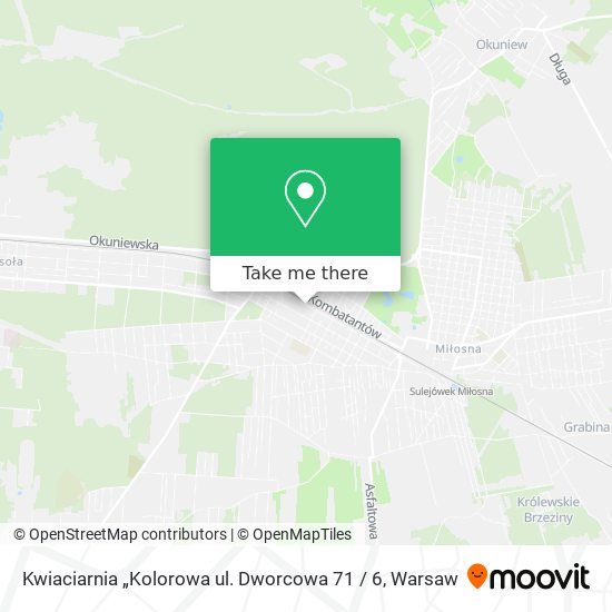 Kwiaciarnia „Kolorowa ul. Dworcowa 71 / 6 map