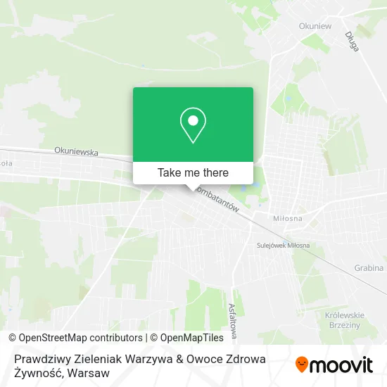 Prawdziwy Zieleniak Warzywa & Owoce Zdrowa Żywność map