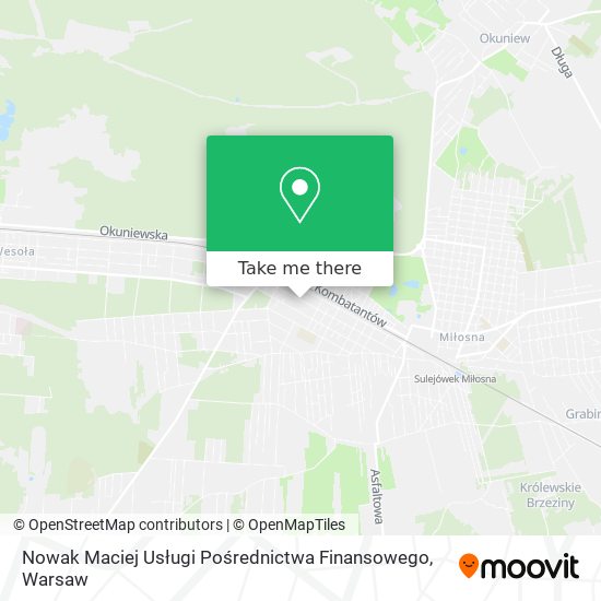 Nowak Maciej Usługi Pośrednictwa Finansowego map