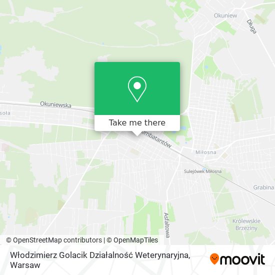 Карта Włodzimierz Golacik Działalność Weterynaryjna