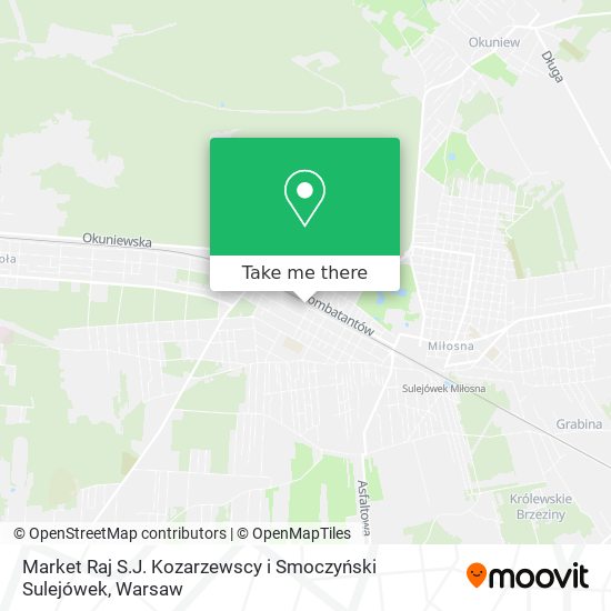 Market Raj S.J. Kozarzewscy i Smoczyński Sulejówek map