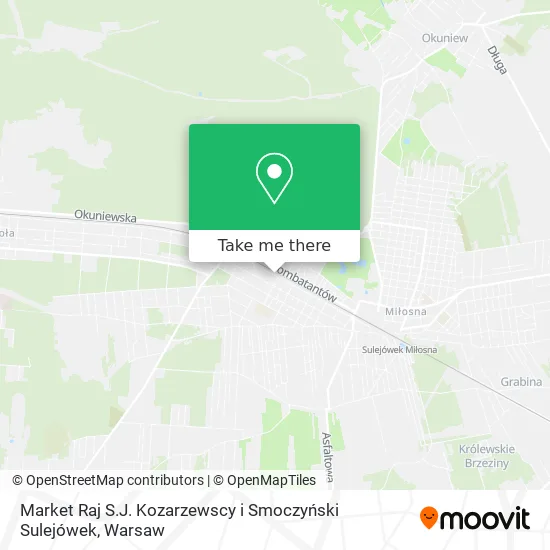 Карта Market Raj S.J. Kozarzewscy i Smoczyński Sulejówek