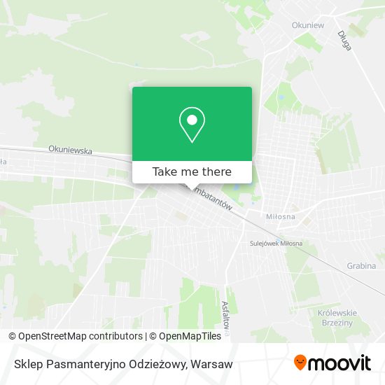 Карта Sklep Pasmanteryjno Odzieżowy