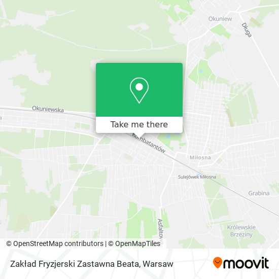 Zakład Fryzjerski Zastawna Beata map